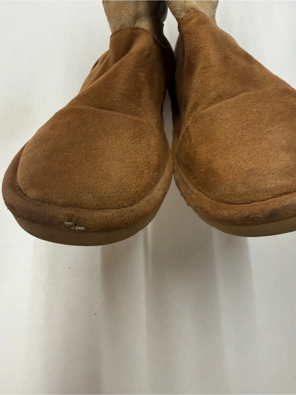 Michael Kors Chestnut Suede Logo Shearling Mid-Calf Boot